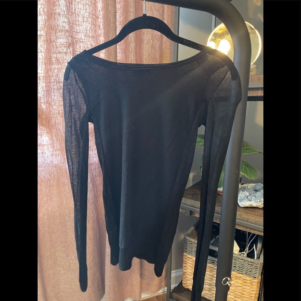 Armani exchange mesh long sleeve top